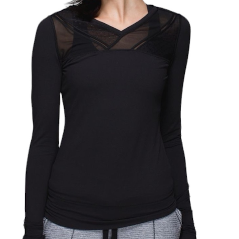 Lululemon Black Just Breathe Long Sleeve Top